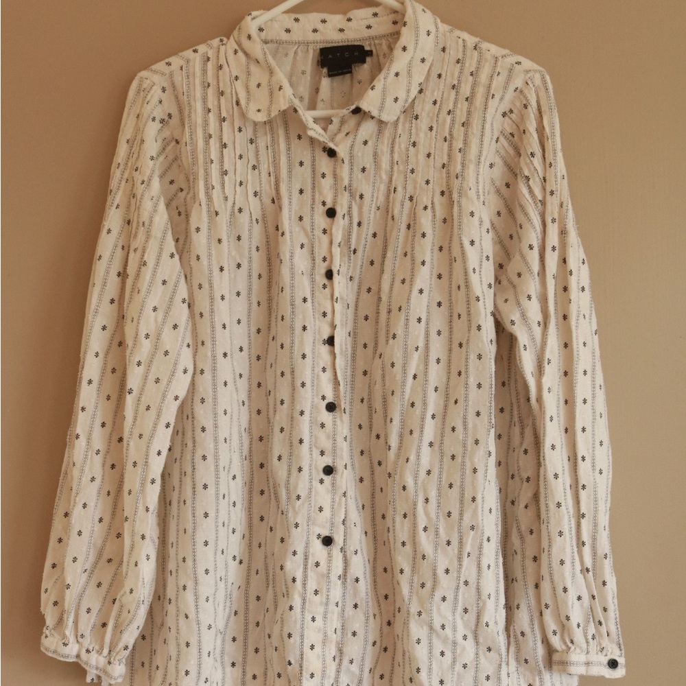 Hatch Button Up Patterned Shirt - image 3